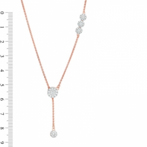 Колье из серебра 925 пробы с бриллиантом
