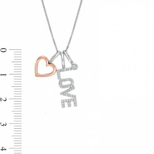 Колье из серебра 925 пробы с бриллиантом
