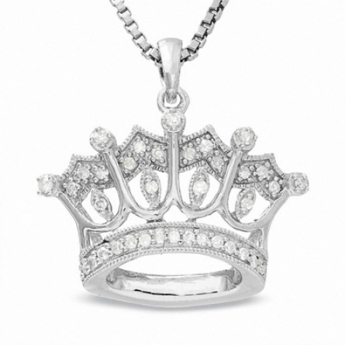 Колье из серебра с бриллиантом