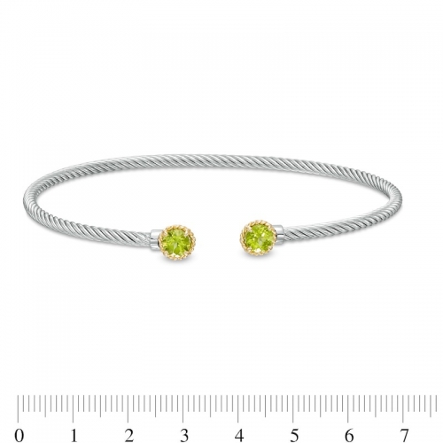 Браслет из серебра 925 пробы с перидотом