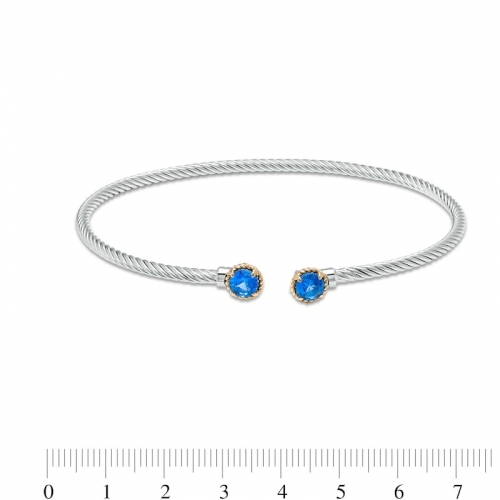Браслет из серебра 925 пробы с топазом