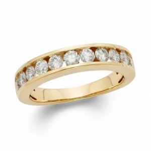 Обручальное кольцо из желтого золота 585 пробы с бриллиантом