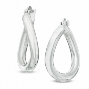 Серьги висячие из белого золота 585 пробы