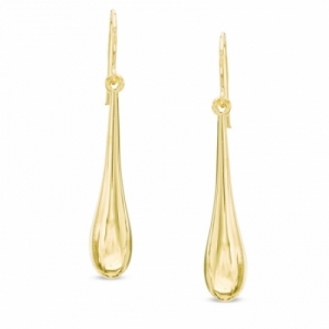Серьги висячие из желтого золота 585 пробы