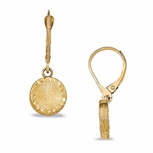 Серьги висячие из желтого золота 585 пробы