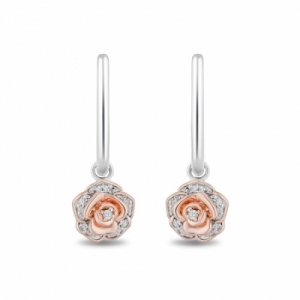 Серьги из серебра 925 пробы с бриллиантом