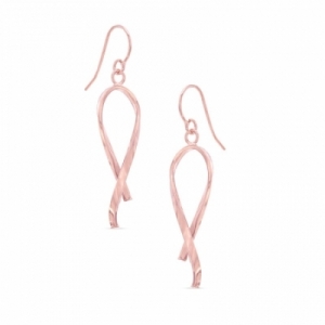 Серьги висячие из красного золота 585 пробы