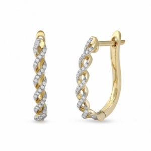Серьги из серебра 925 пробы с бриллиантом