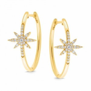 Серьги из серебра 925 пробы с бриллиантом