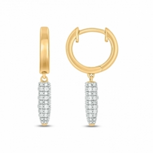 Серьги из серебра 925 пробы с бриллиантом