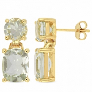 Серьги из серебра 925 пробы с кварцем
