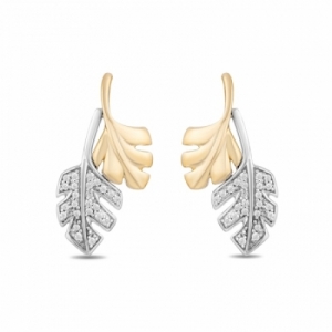 Серьги из серебра 925 пробы с бриллиантом
