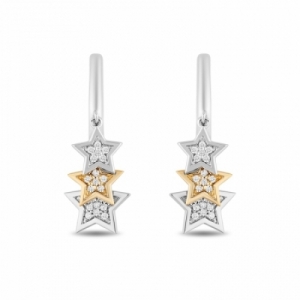 Серьги из серебра 925 пробы с бриллиантом