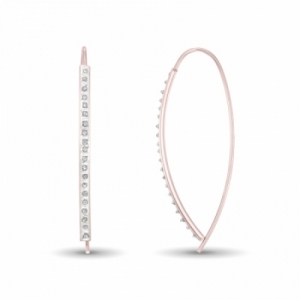 Серьги из серебра 925 пробы с бриллиантом