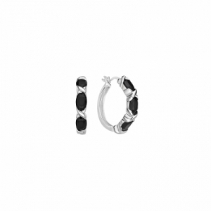 Серьги из серебра с ониксом