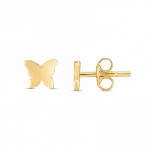 Серьги-гвоздики из желтого золота 585 пробы