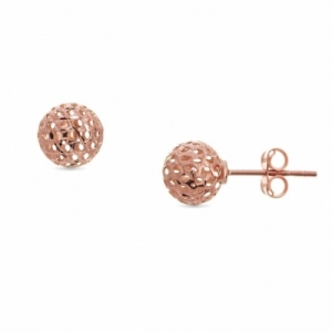 Серьги-гвоздики из красного золота 585 пробы