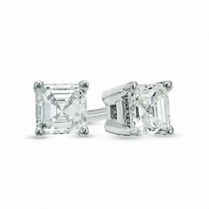 Серьги из платины с бриллиантом