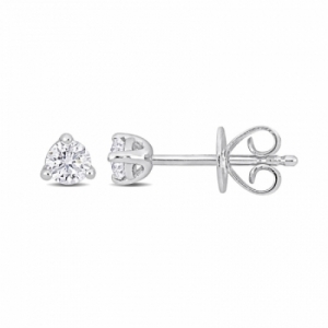 Серьги из платины с бриллиантом
