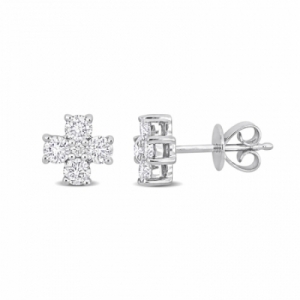 Серьги из платины с бриллиантом