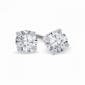 Серьги из платины с бриллиантом