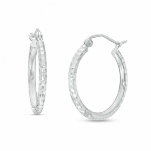 Серьги конго из белого золота 585 пробы
