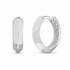 Серьги конго из белого золота 585 пробы
