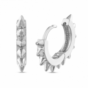 Серьги конго из белого золота 585 пробы