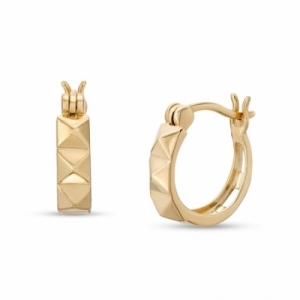 Серьги конго из желтого золота 585 пробы