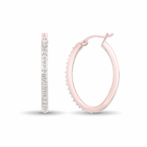 Серьги из серебра 925 пробы с бриллиантом