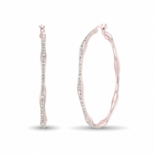 Серьги из серебра 925 пробы с бриллиантом