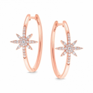 Серьги из серебра 925 пробы с бриллиантом
