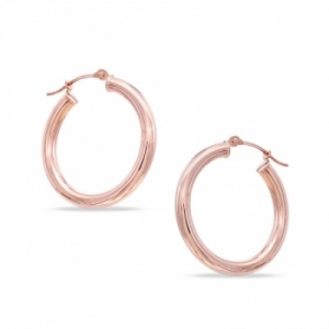 Серьги конго из красного золота 585 пробы