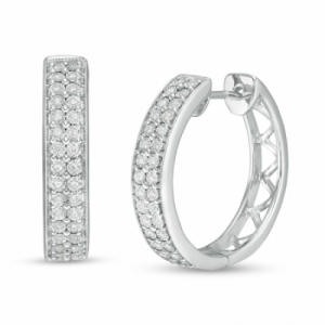 Серьги из серебра с бриллиантом