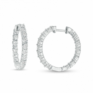 Серьги из серебра с бриллиантом