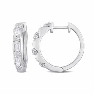 Серьги из платины с бриллиантом