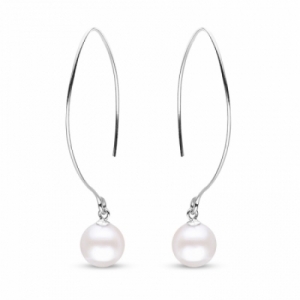 Серьги из серебра с белым жемчугом