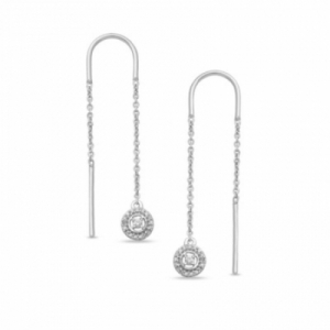 Серьги из серебра с бриллиантом