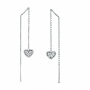 Серьги из серебра с бриллиантом